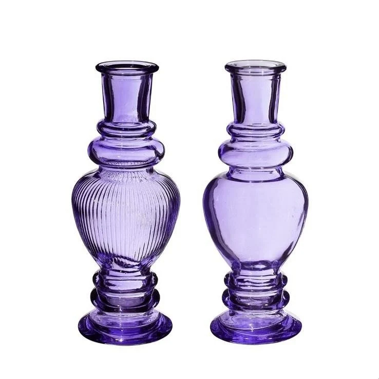 Venice vase candle h.15,5 Ø5,7 purple 2 ass.