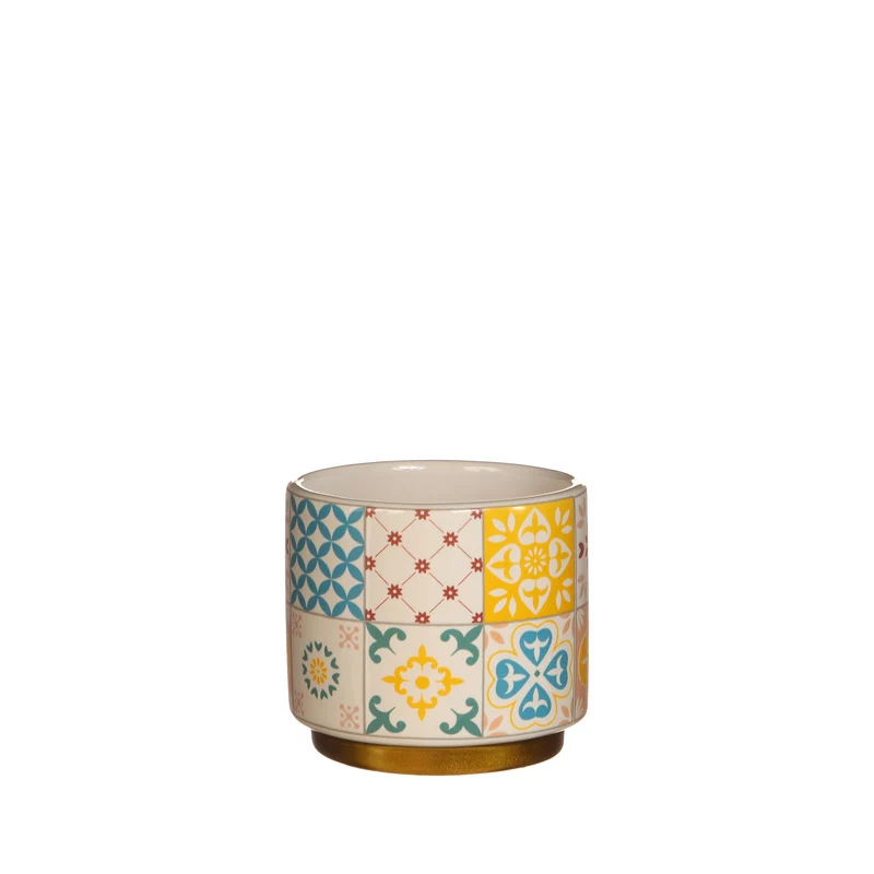 Pot Faro Ø7 h.6,5 cm blue-yellow