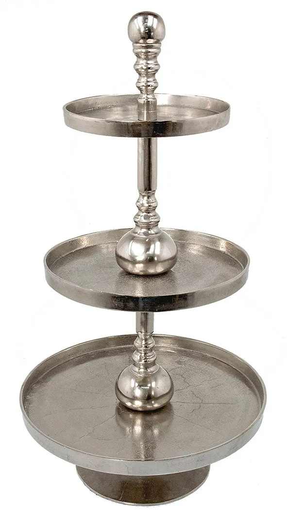 Etagere Aluminium, 3-laags ø53cm H96cm