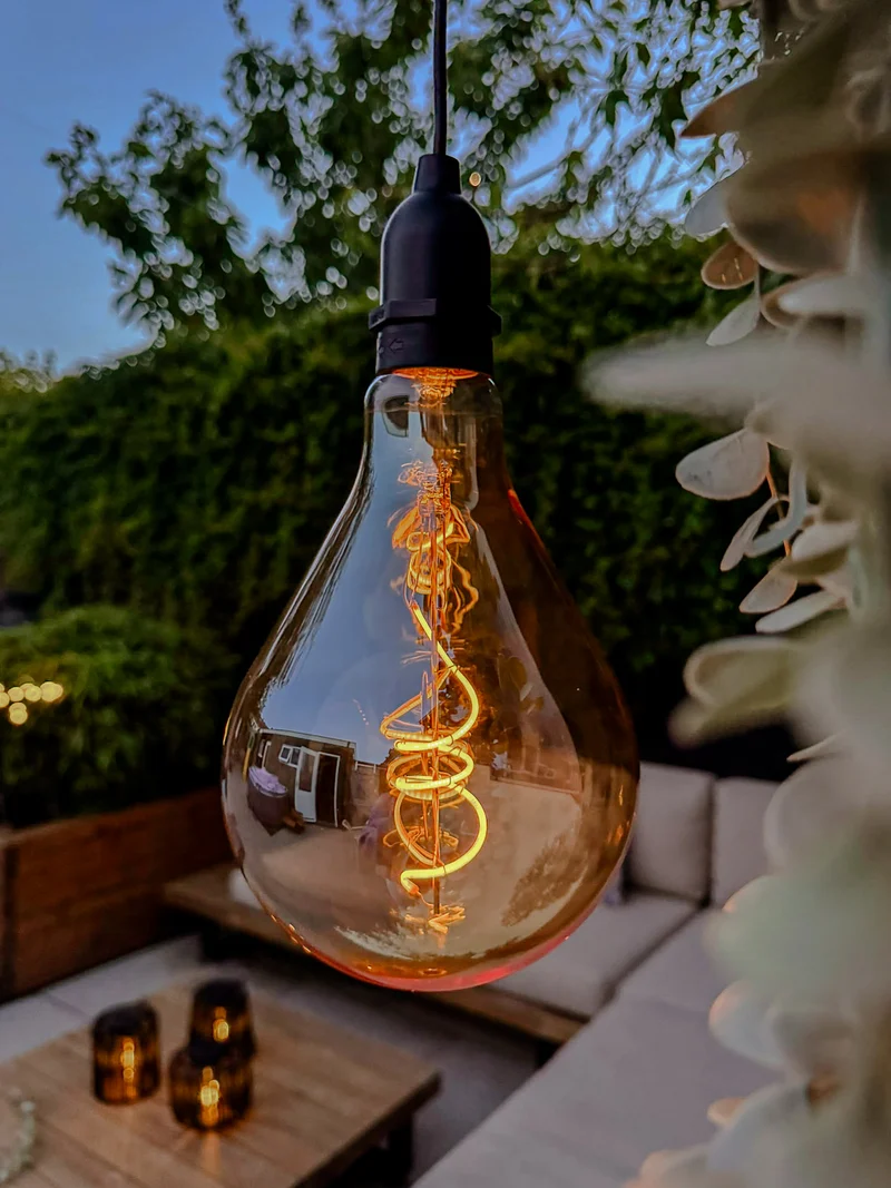 SOLAR LED RETRO LAMP Ø13X20CM / INCL. FITTING/3M AANLOOPSNOE
