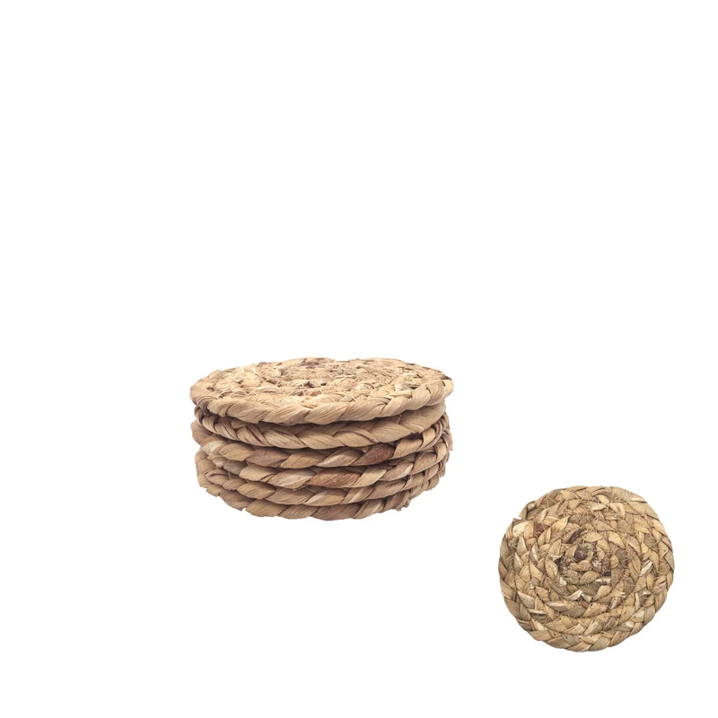 S/6 Coasters Grass Ø11cm Natural