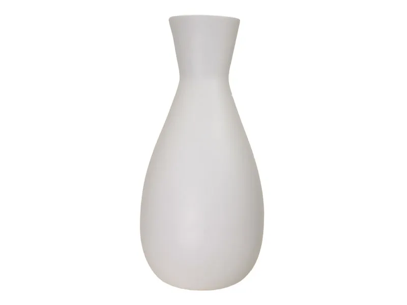 spun bamboo vase matt white Ø 18 x h 39 cm