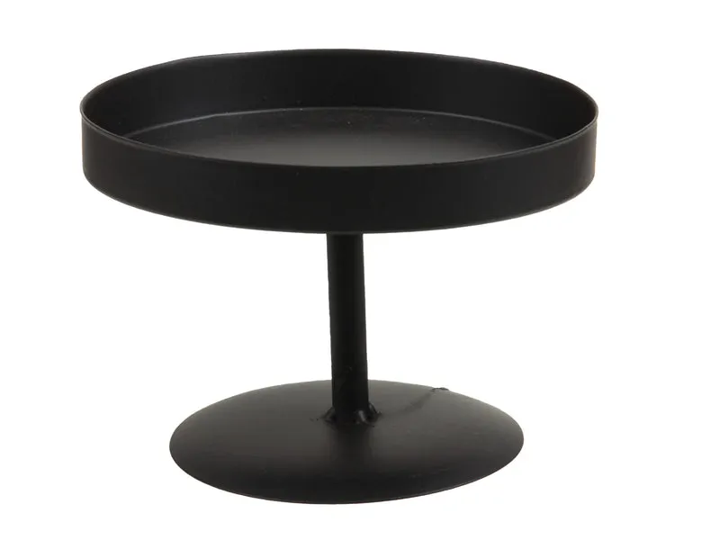 metal tray on foot black Ø 14x10 cm (voor cake dummy 14cm)
