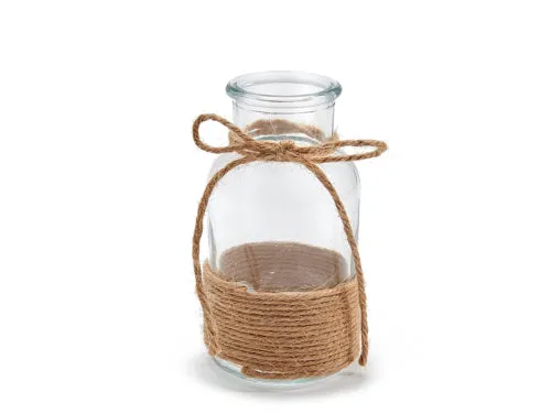 Rope jar Ø6,5x12,5cm, neck Ø3,3cm