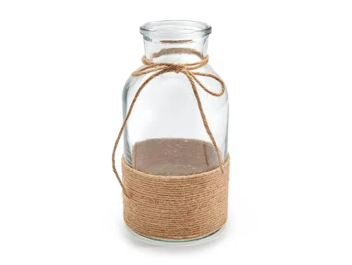 Rope jar Ø10x20cm, neck Ø5cm