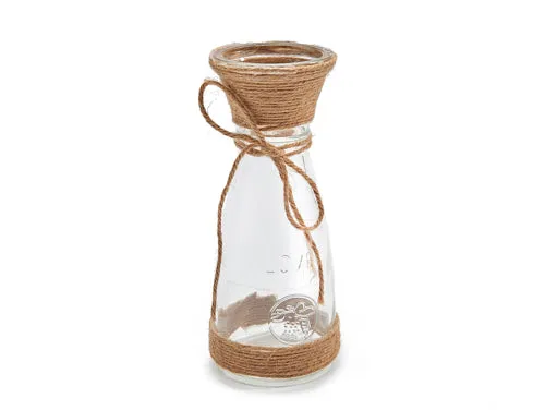 Rope carafe 'Love' Ø7,5x20cm, neck Ø6cm