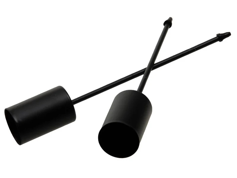 pb. 4 thin candle holders/pick black Ø 2.5 cm/12 cm