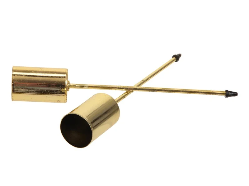 pb. 4 thin candle holders/pick gold Ø 2.5 cm/12 cm