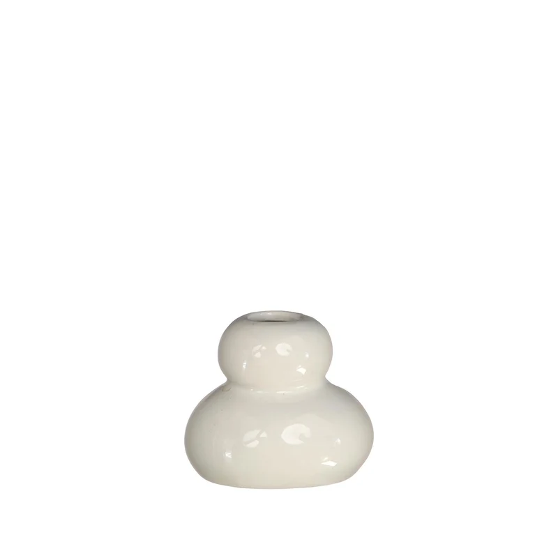 Vase Pebble ceramic h.6 Ø7 cm white