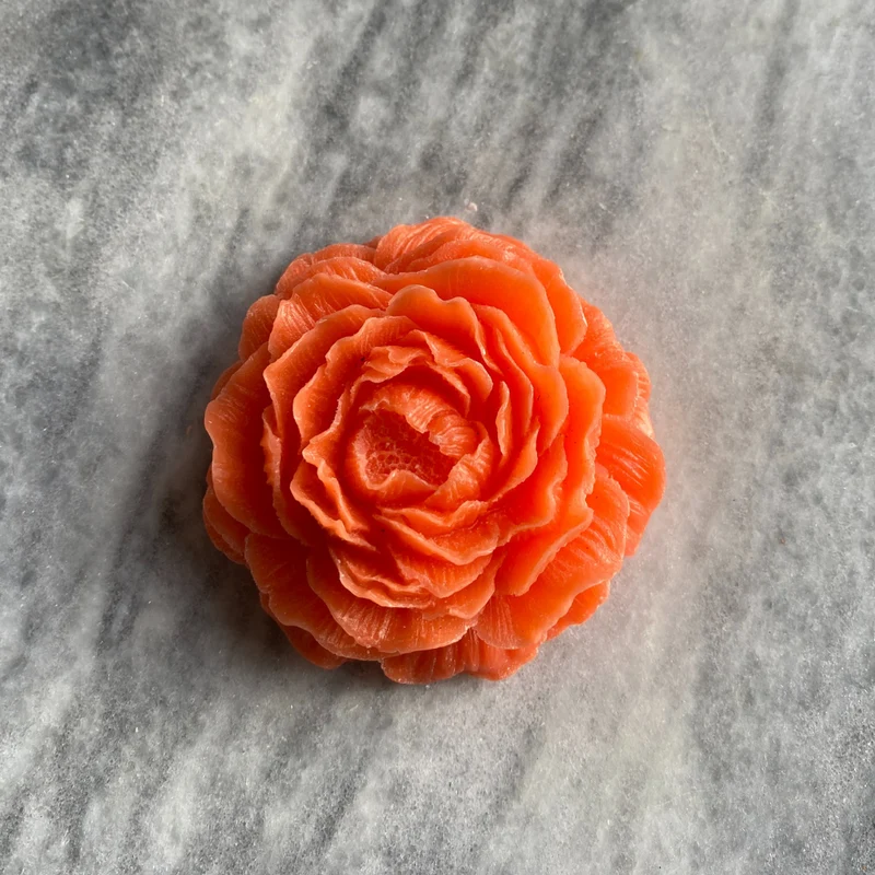 Roos amberblok deluxe 8x8x3,5cm - mango
