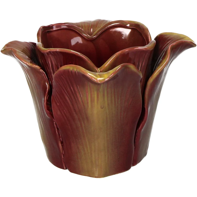 Planter Cabbage Stoneware Purple 15.8x15.8x11cm