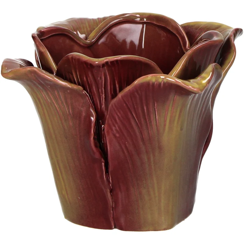 Planter Cabbage Stoneware Purple 10.8x10.8x8.2cm