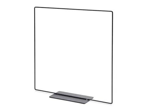 Metal square on base 25cm black