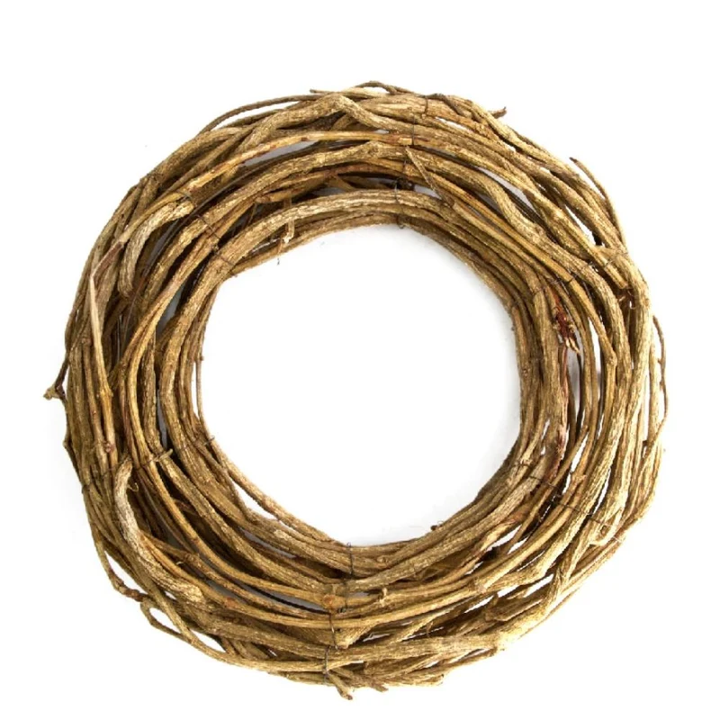 Wreath rattan Ø38x9cm Natural