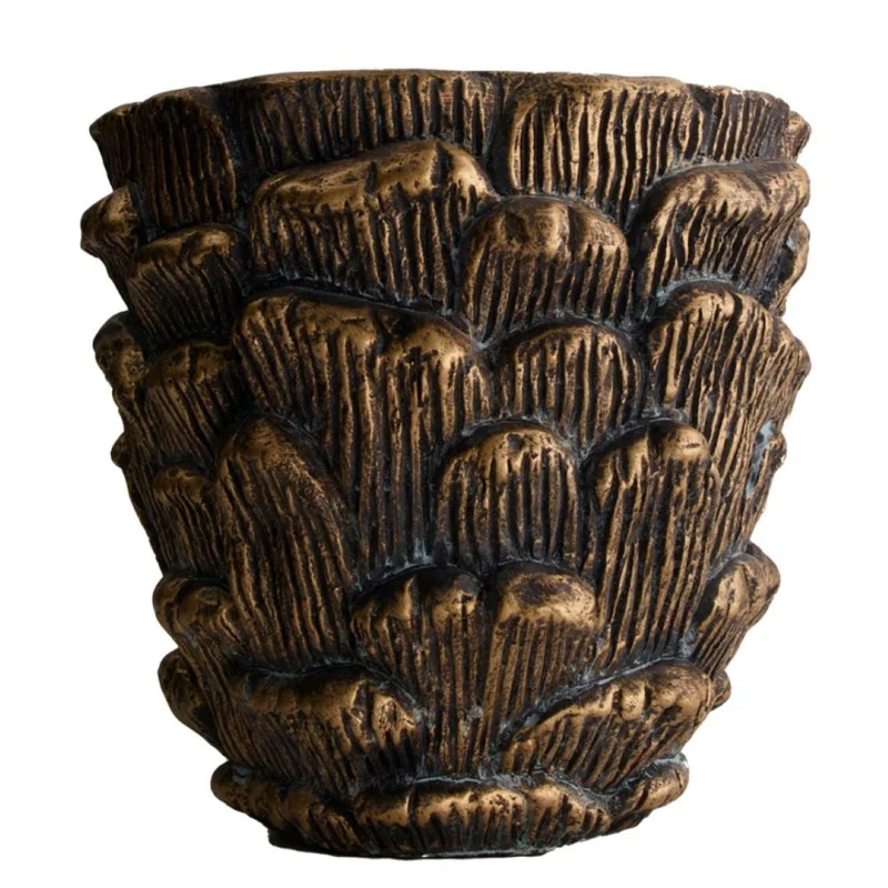 Planter cement Ø23x22.5cm Bronze