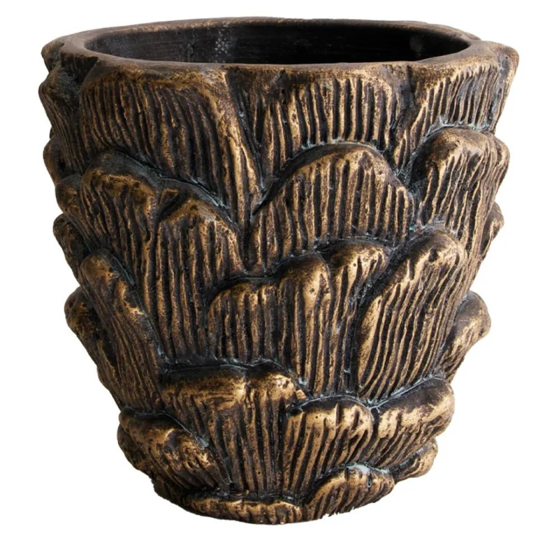 Planter cement Ø20x19.5cm Bronze