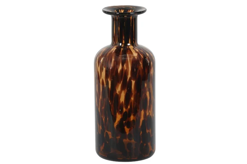 Vase glass Ø12.2x30cm Brown