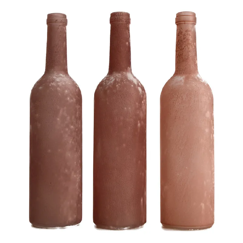 Bottle glass Ø7.5x31.5cm 1pc Mixed pink