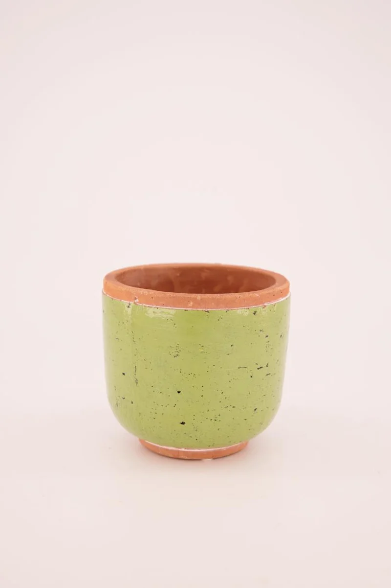 Planter terra cotta Ø14x12.5cm Green