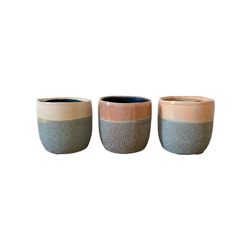 Planter ceramic Ø8x8.5cm 1pc Pink mix
