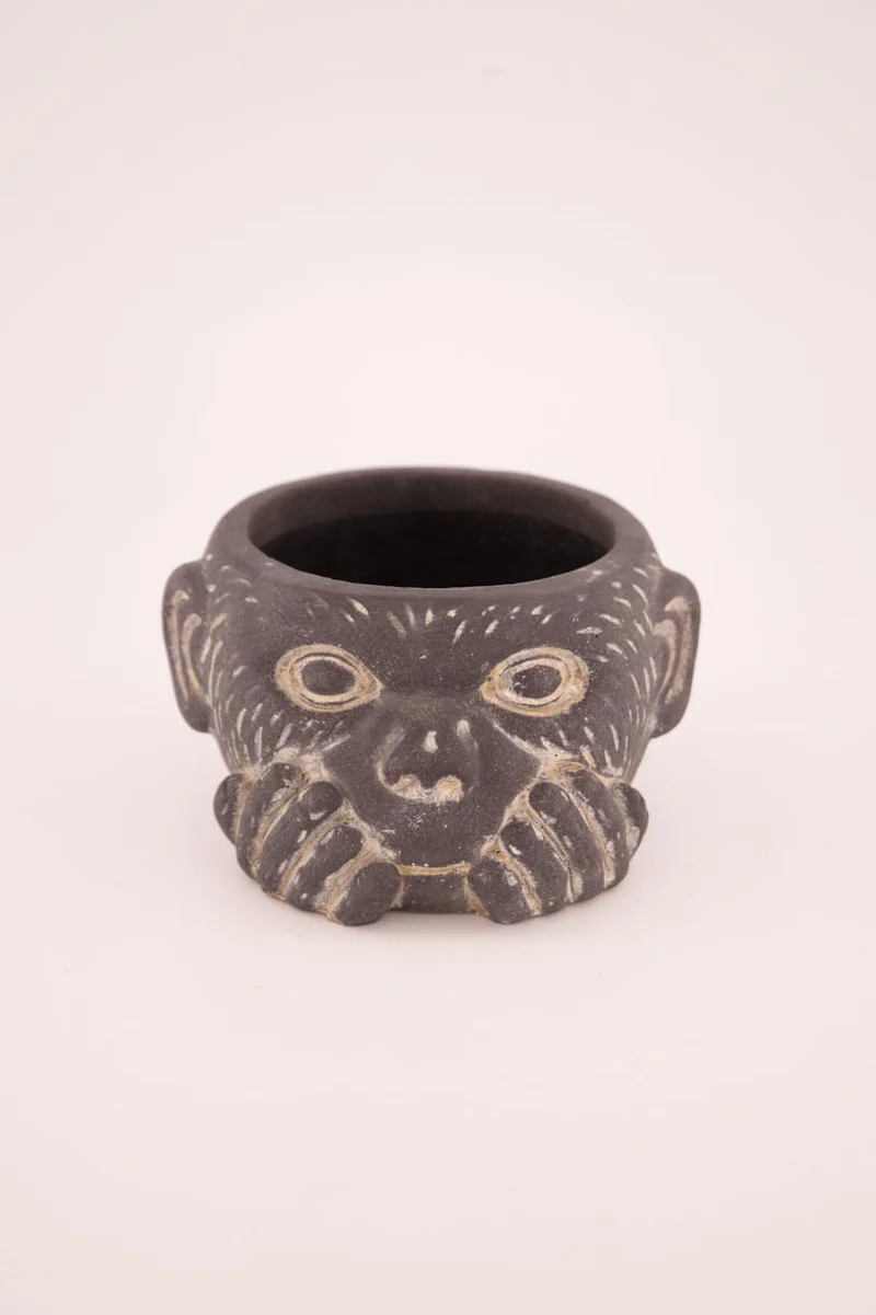Planter cement Ø16x9cm Dark grey