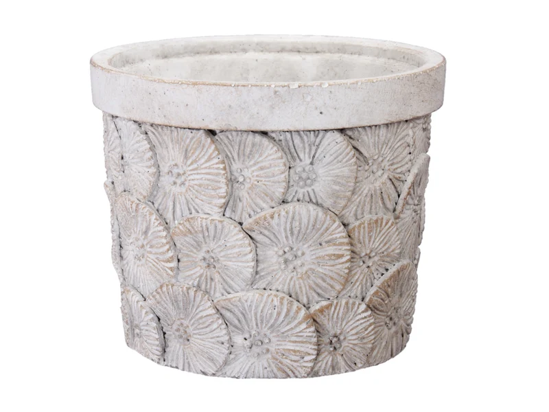 pc. 1 cement flowerpot brown Ø13x11 cm