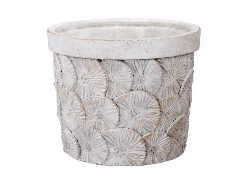 pc. 1 cement flowerpot brown Ø11x9 cm