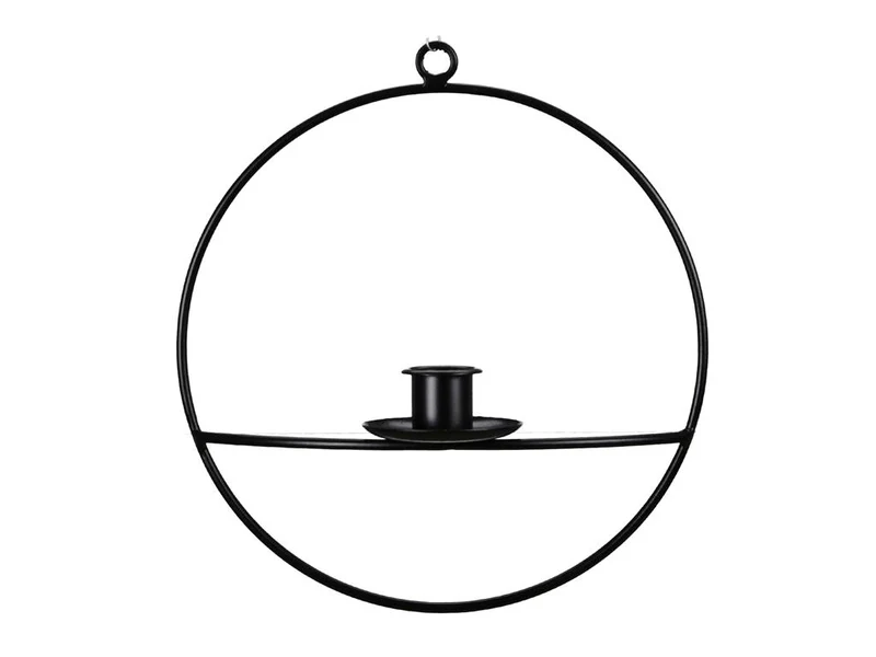 pc. 1 candle holder/hanging black Ø20 cm