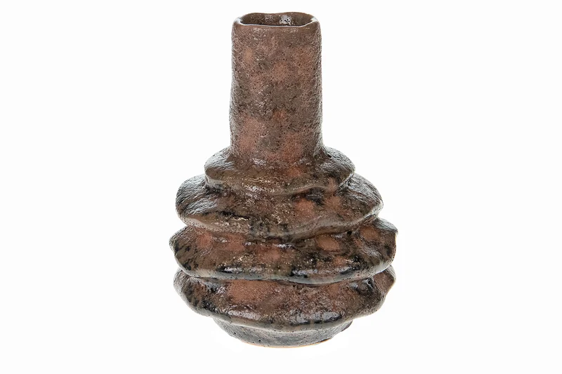 Vase ceramic Ø13.5x17cm Black/Grey