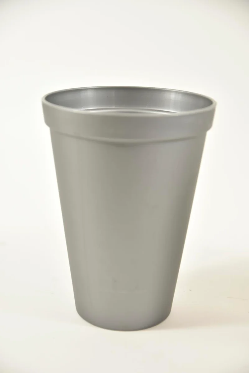 Gebruiksvaas kunststof grijs 2 liter Ø15x20cm
