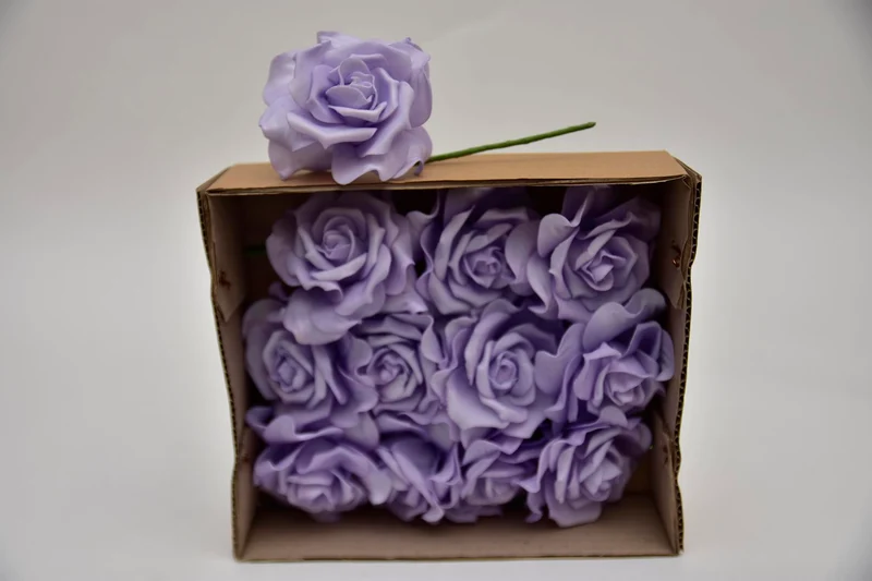 Elegant rose - s'lilac 8 cm - wbx 12 pcs