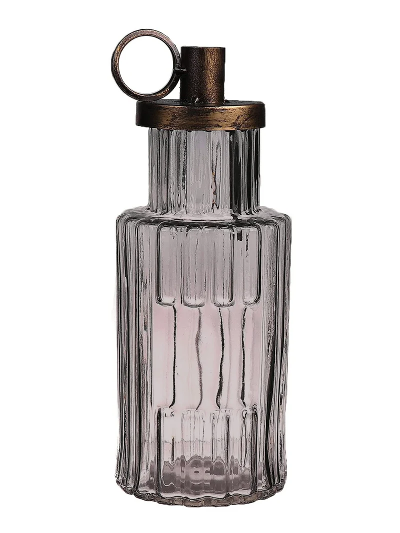 Kandelaar Cantrall d6.5/10xh26 cm grijs glas