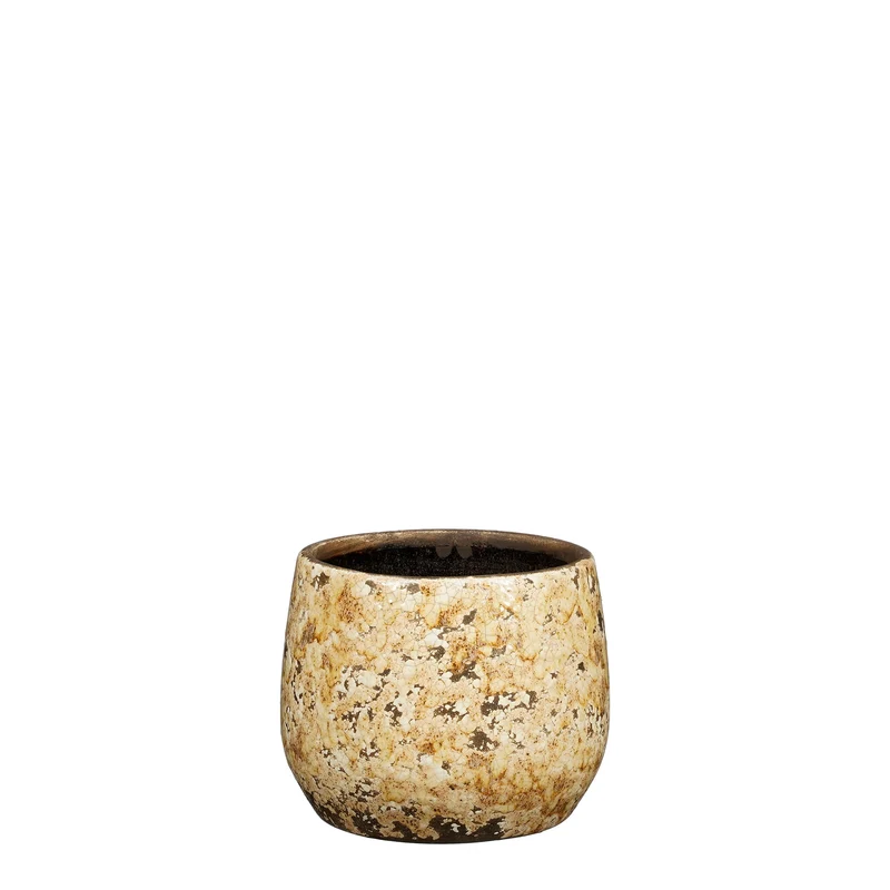 Antica pot rond l.bruin - h13xd16,5cm
