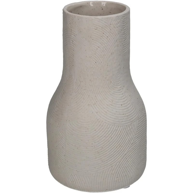 Vase Porcelain White 10.2x10.2x17.8cm