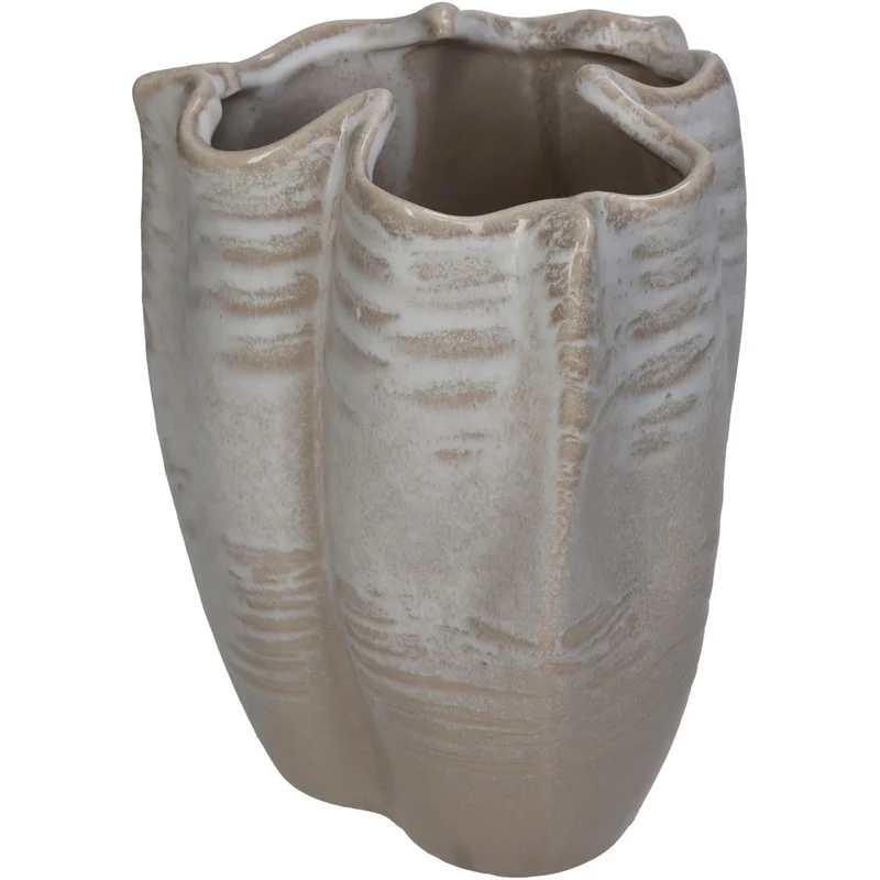 Planter Fine Earthenware Beige 15x14.5x19cm