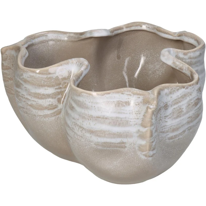 Planter Fine Earthenware Beige 24x23.5x13.5cm