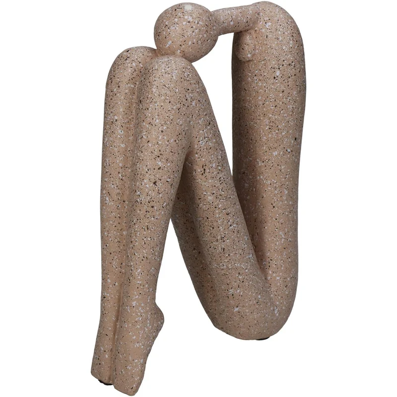 Ornament Human Polyresin Beige 14x5.5x20cm