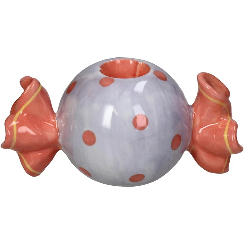 Candle Stick Candy Fine Earthenware Multi 14.4x8.2x6.9cm