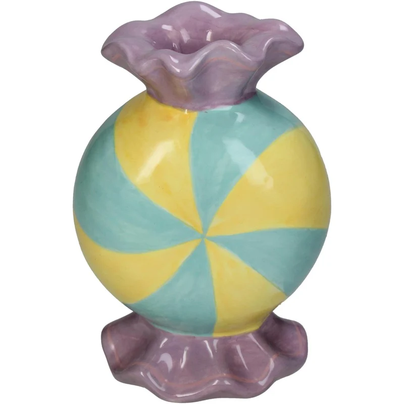 Candle Stick Candy Fine Earthenware Multi 10.7x7.3x15.4cm