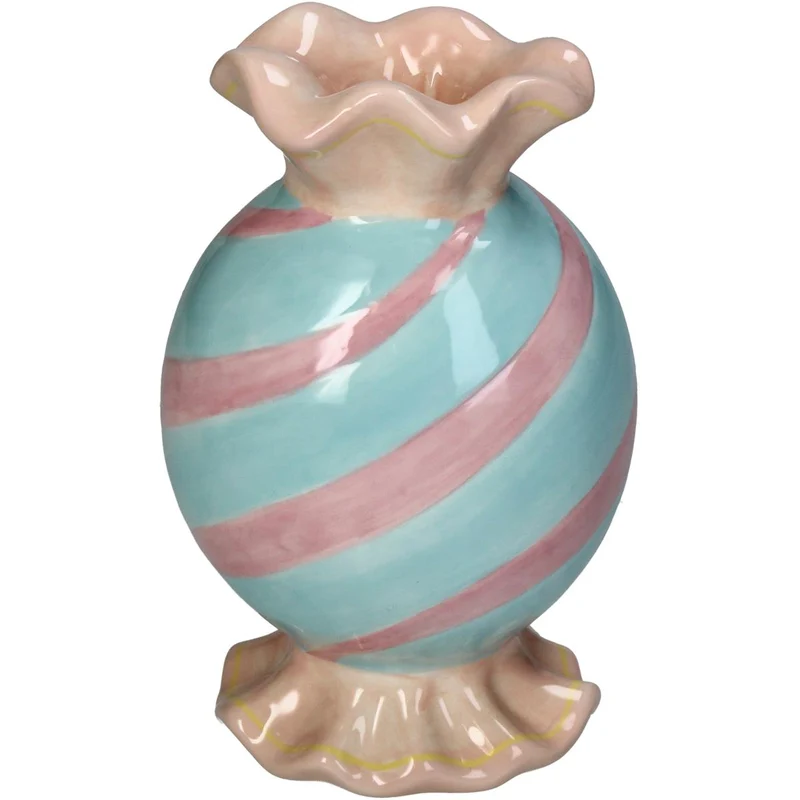 Candle Stick Candy Fine Earthenware Multi 10.1x8.6x16.2cm