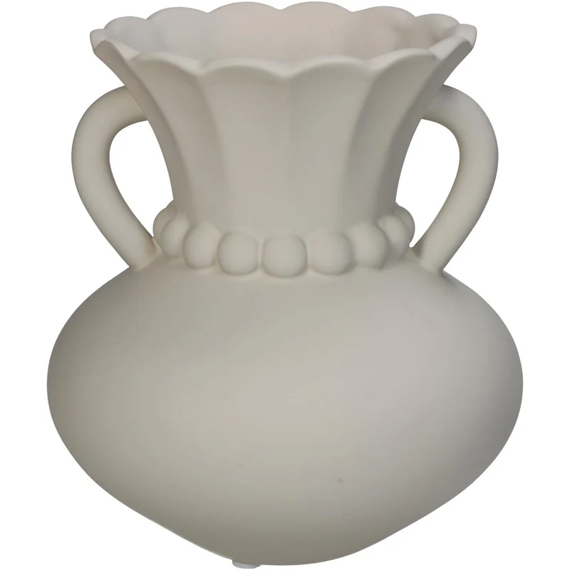 Vase Dolomite Ivory 15.5x15.5x16.8cm