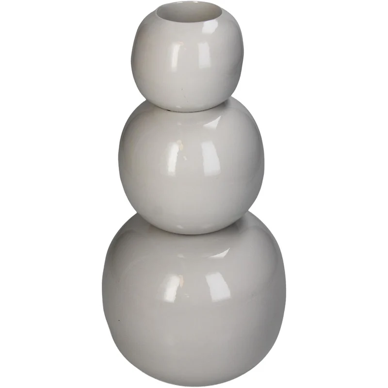 Candle Holder Iron Beige 13.5x13.5x27.5cm