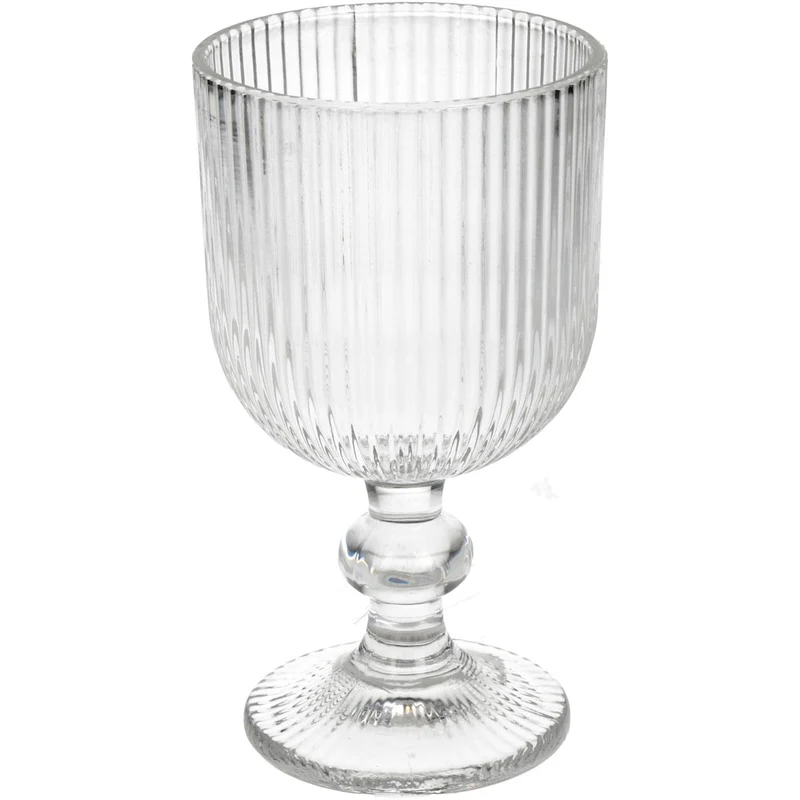 Wineglass Stripe Glass Clear 8x8x15.5cm
