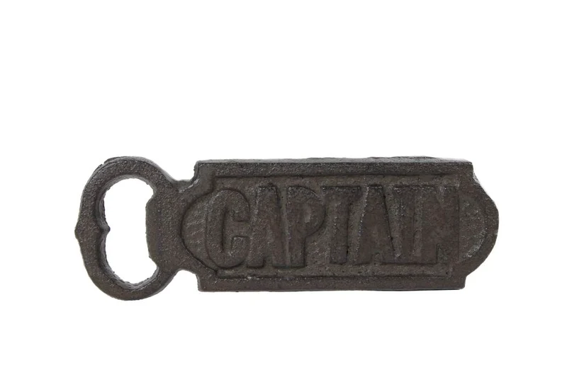 Bieropener "Captain" bruin gietijzer 5x2x14,5cm