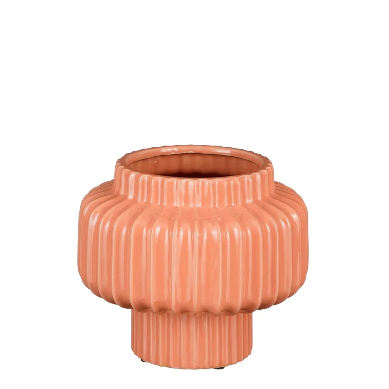 Prizzi pot rond roze - h22xd24cm
