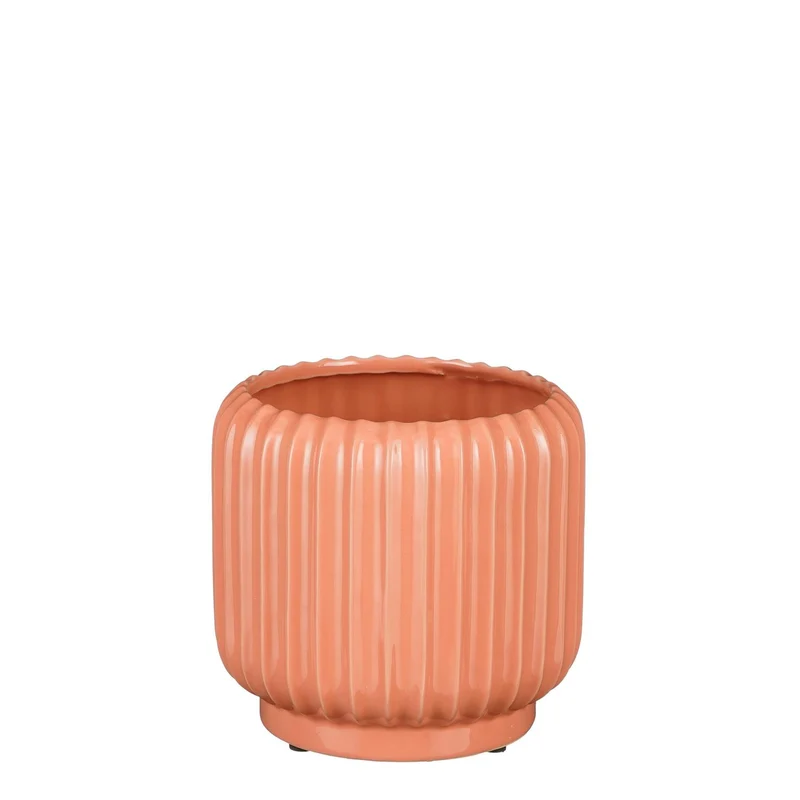 Prizzi pot rond roze - h18,5xd19cm