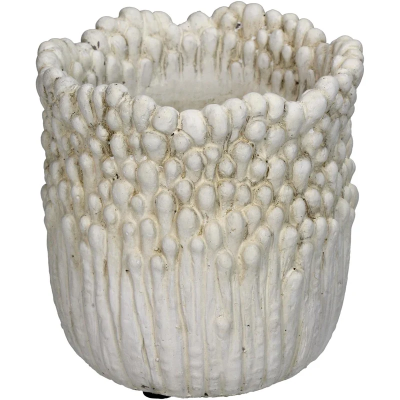 Planter Concrete White 12x12x12.5cm