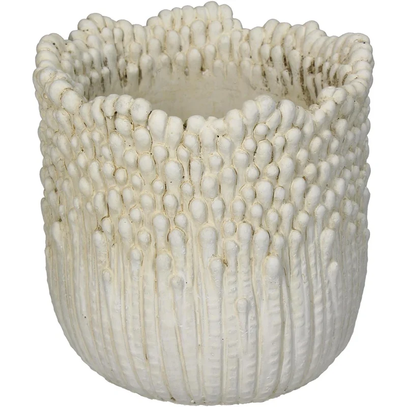 Planter Concrete White 15.5x15.5x15cm