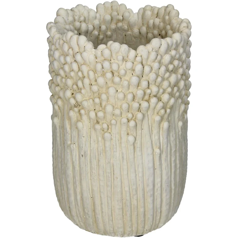 Planter Concrete White 14.5x14.5x21.5cm