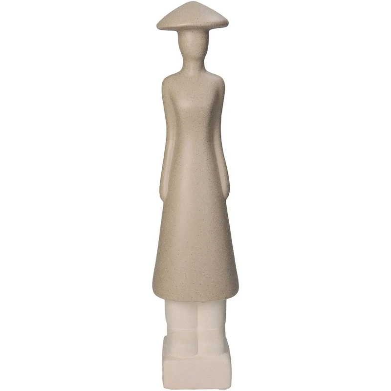 Ornament People Fine Earthenware Beige 9.5x9x39cm